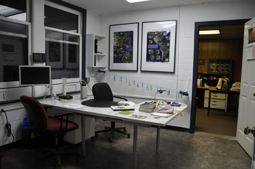 Interior of the banding lab
