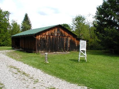 Storage "barn" and Powdermill's weather station